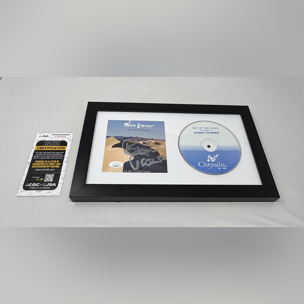 Robin Trower signed Day Of The Eagle CD Cover Framed JSA COA